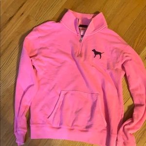 Pink Quarter zip sweatshirt